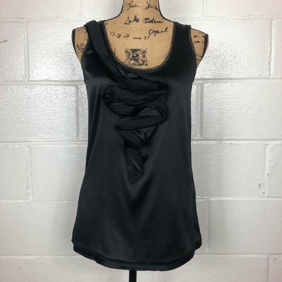 Diane Von Furstenberg Tops - DVF Silk Stretch Sleeveless Top Black size 2